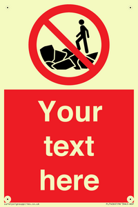 Custom No climbing on rocks